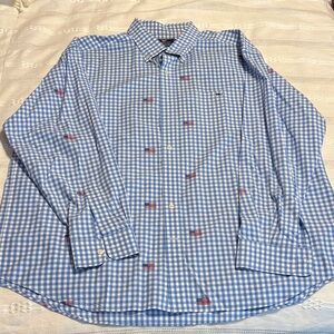 Vineyard Vines Blue and White Checkered Men's Shirt